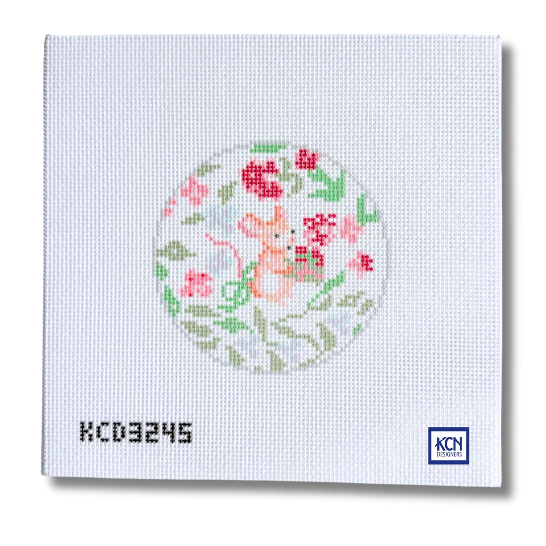Mouse with Gift RoundKCNCanvasThe Red Thread Atelier