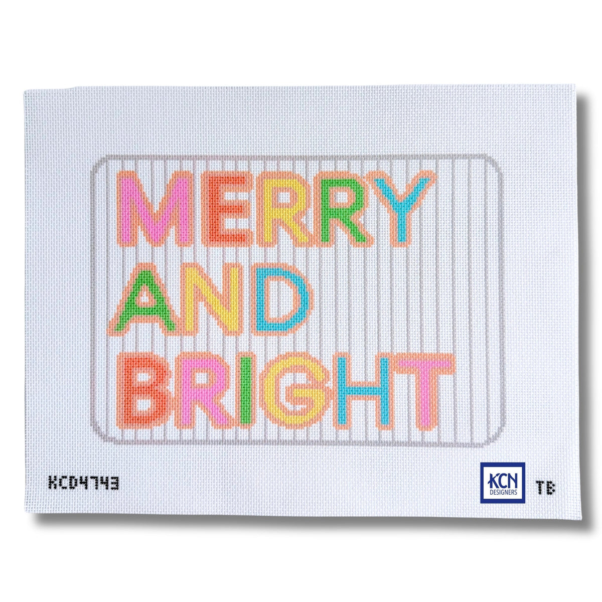 Merry and Bright needlepoint canvas by Taylor Beach for KCN Designers