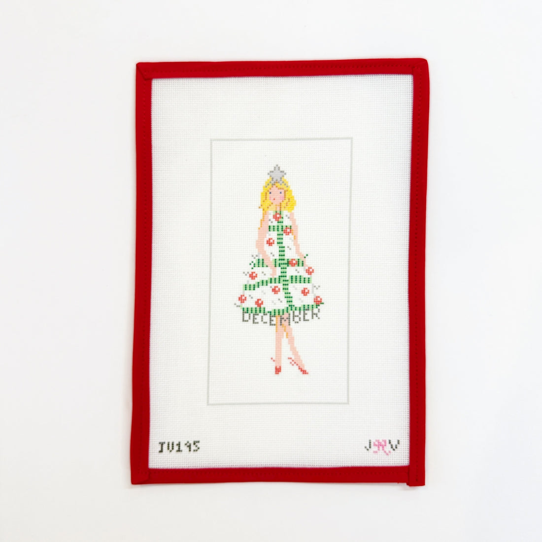 Girl For All SeasonsJennifer Vallez NeedlepointCanvasThe Red Thread Atelier
