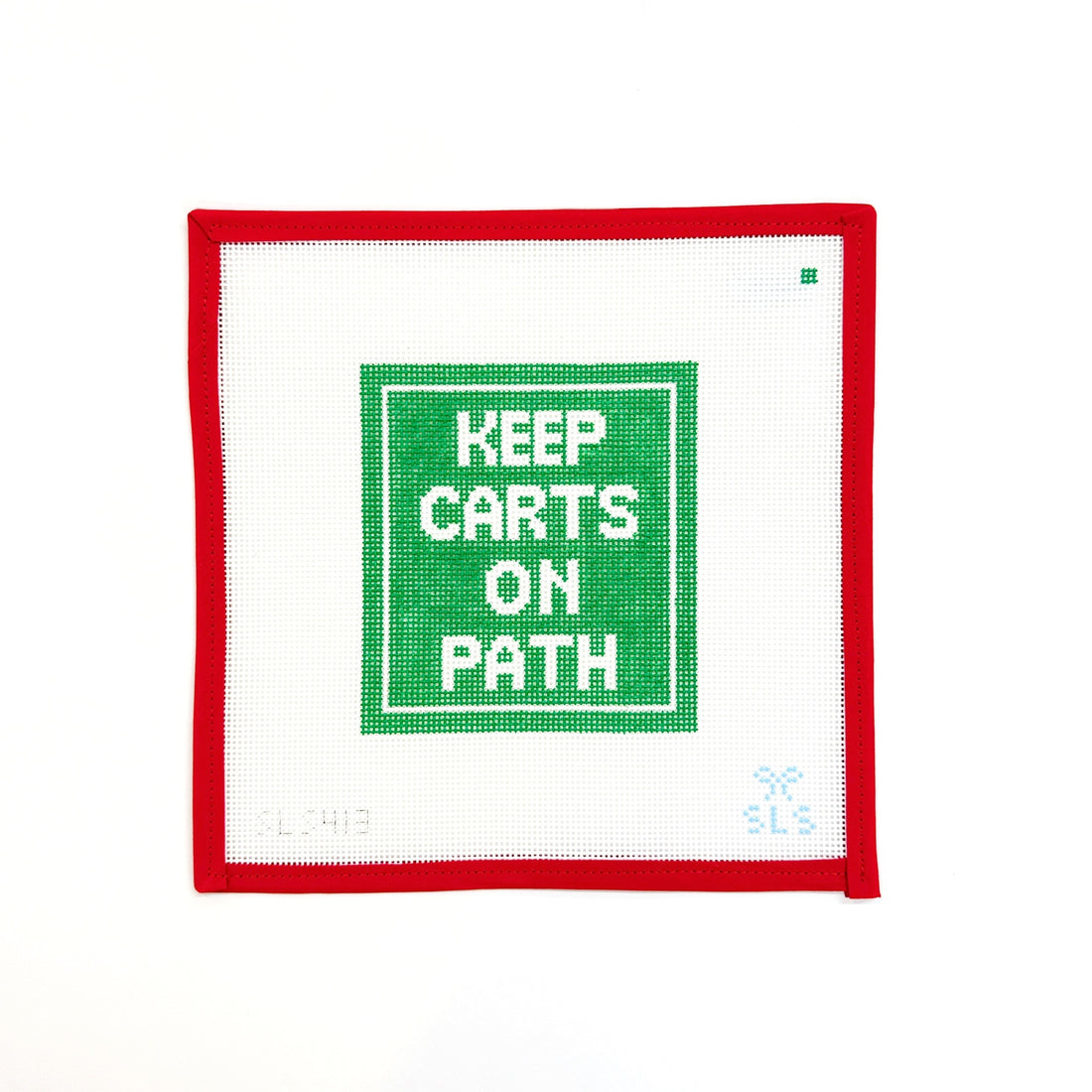 Keep Carts On PathSLS NeedlepointCanvasThe Red Thread Atelier