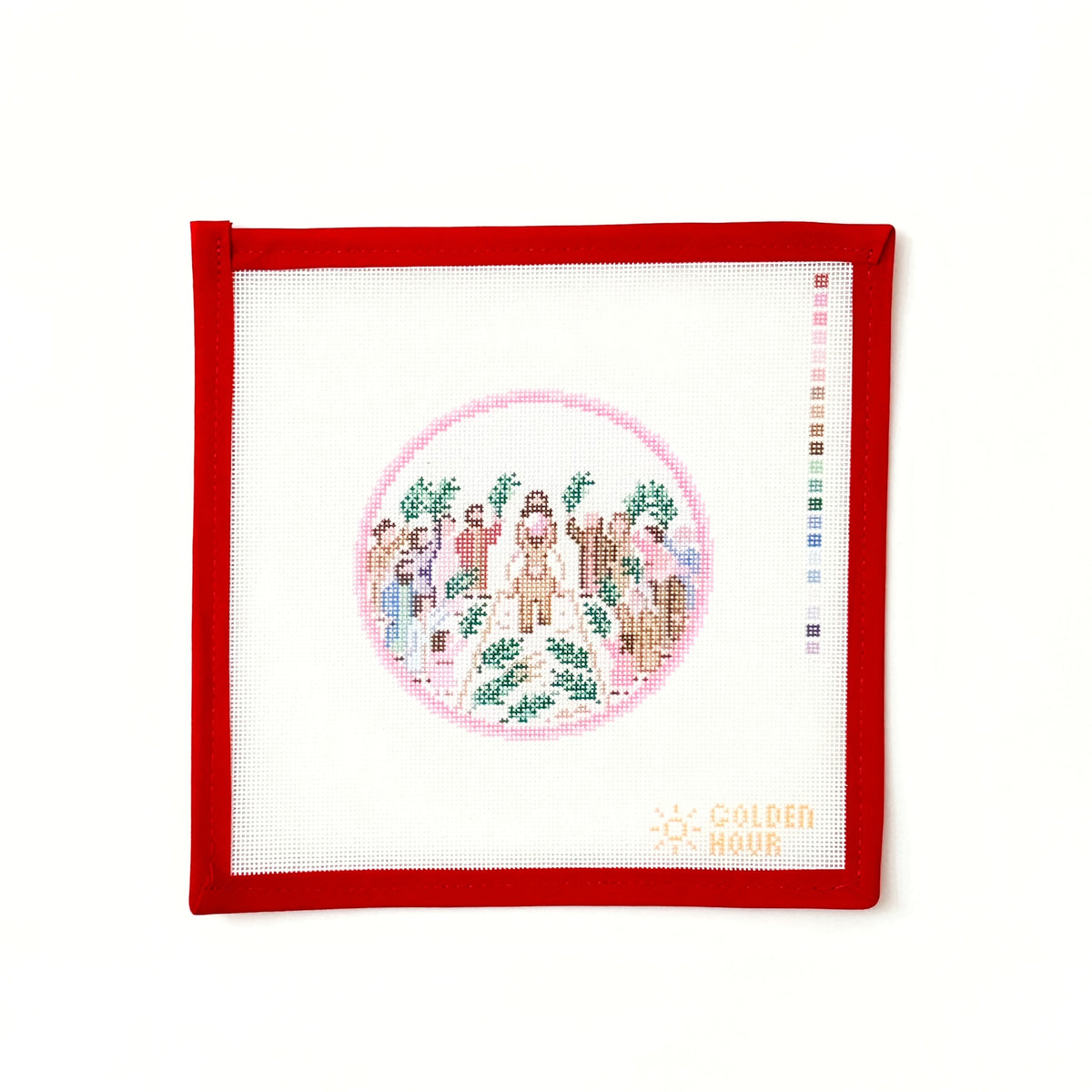 Palm SundayGolden Hour NeedlepointCanvasThe Red Thread Atelier