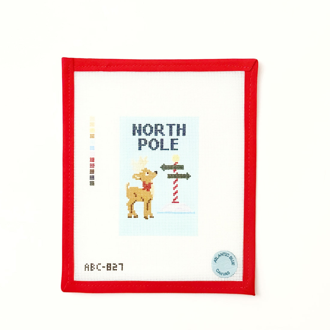 North Pole Travel BookAtlantic BlueCanvasThe Red Thread Atelier