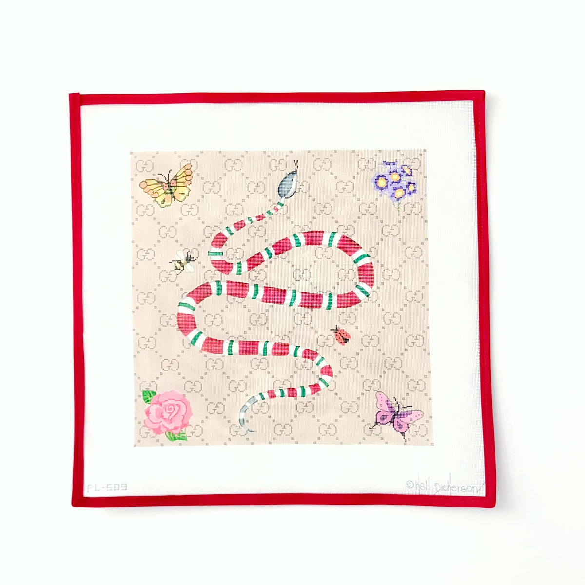 Designer Scarf Series - Gucci-Inspired Snake &amp; Flowers