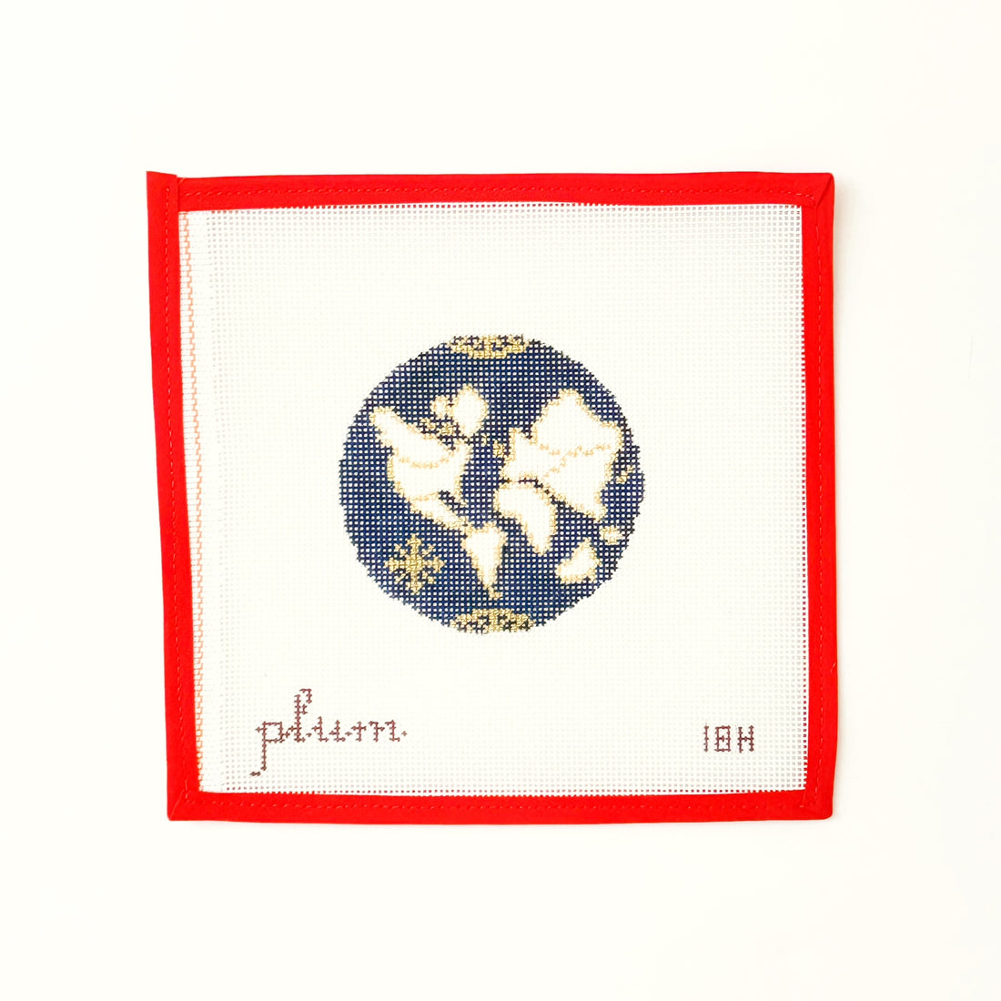 Atlas Round - 13 mesh - NavyPlum StitcheryCanvasThe Red Thread Atelier