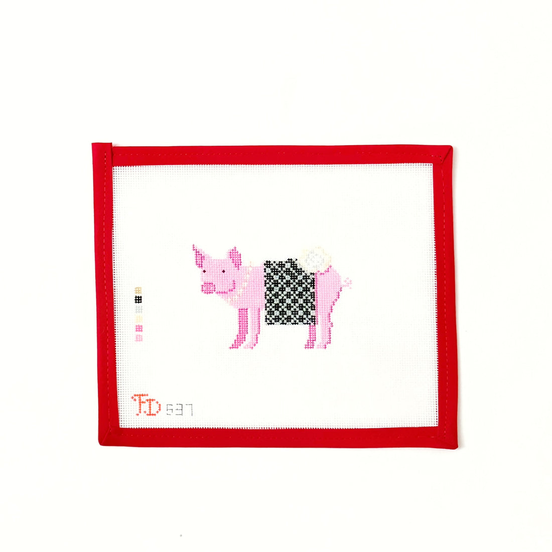 Pig in Chanel style BlanketFroopy DesignsCanvasThe Red Thread Atelier