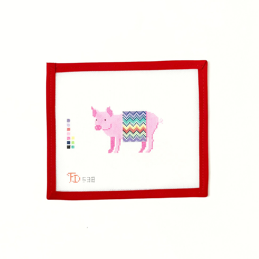 Pig in a Missoni BlanketFroopy DesignsCanvasThe Red Thread Atelier