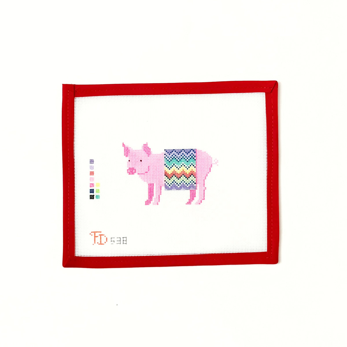 Pig in a Missoni BlanketFroopy DesignsCanvasThe Red Thread Atelier