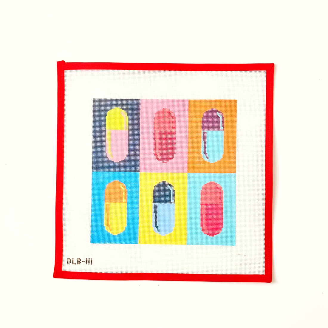 Daily Dose of Color PillsPainted StitchCanvasThe Red Thread Atelier