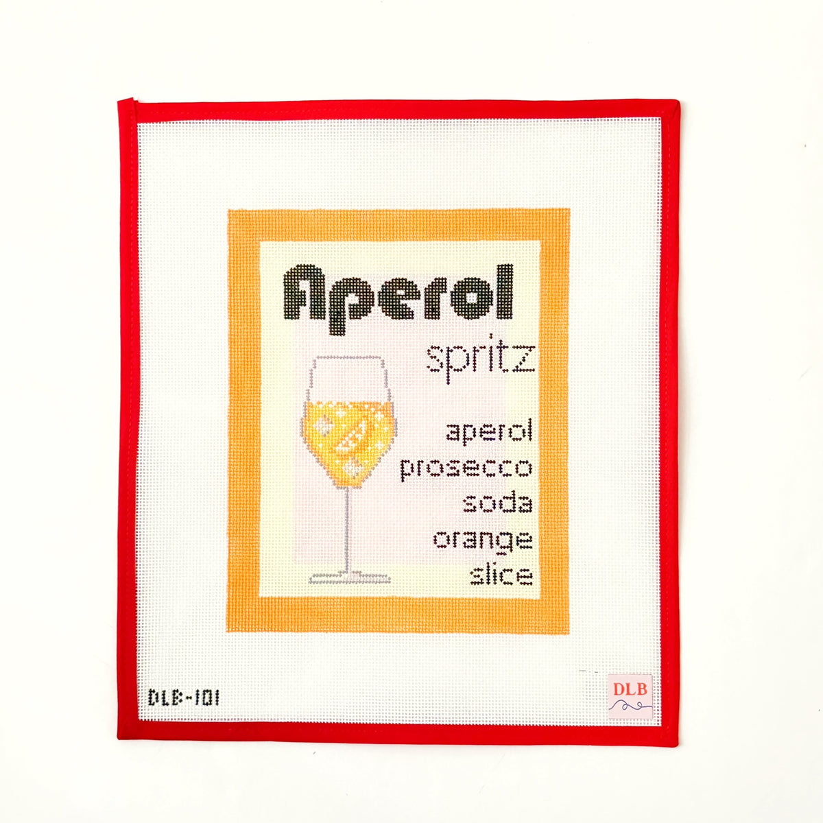 Aperol Spritz RecipePainted StitchCanvasThe Red Thread Atelier