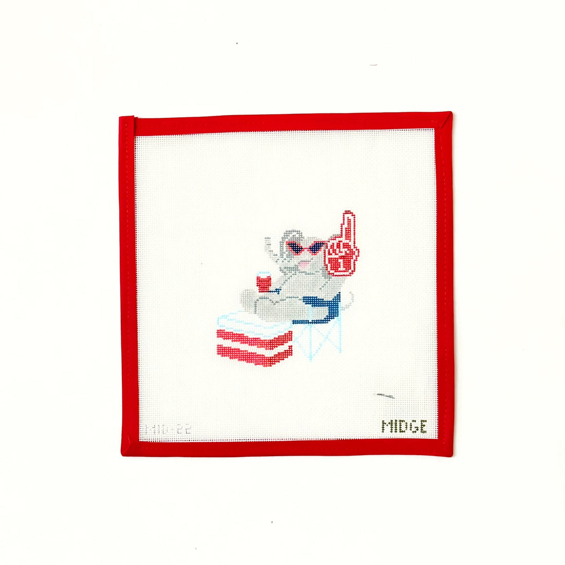Bama Elephant TailgatorPainted StitchCanvasThe Red Thread Atelier