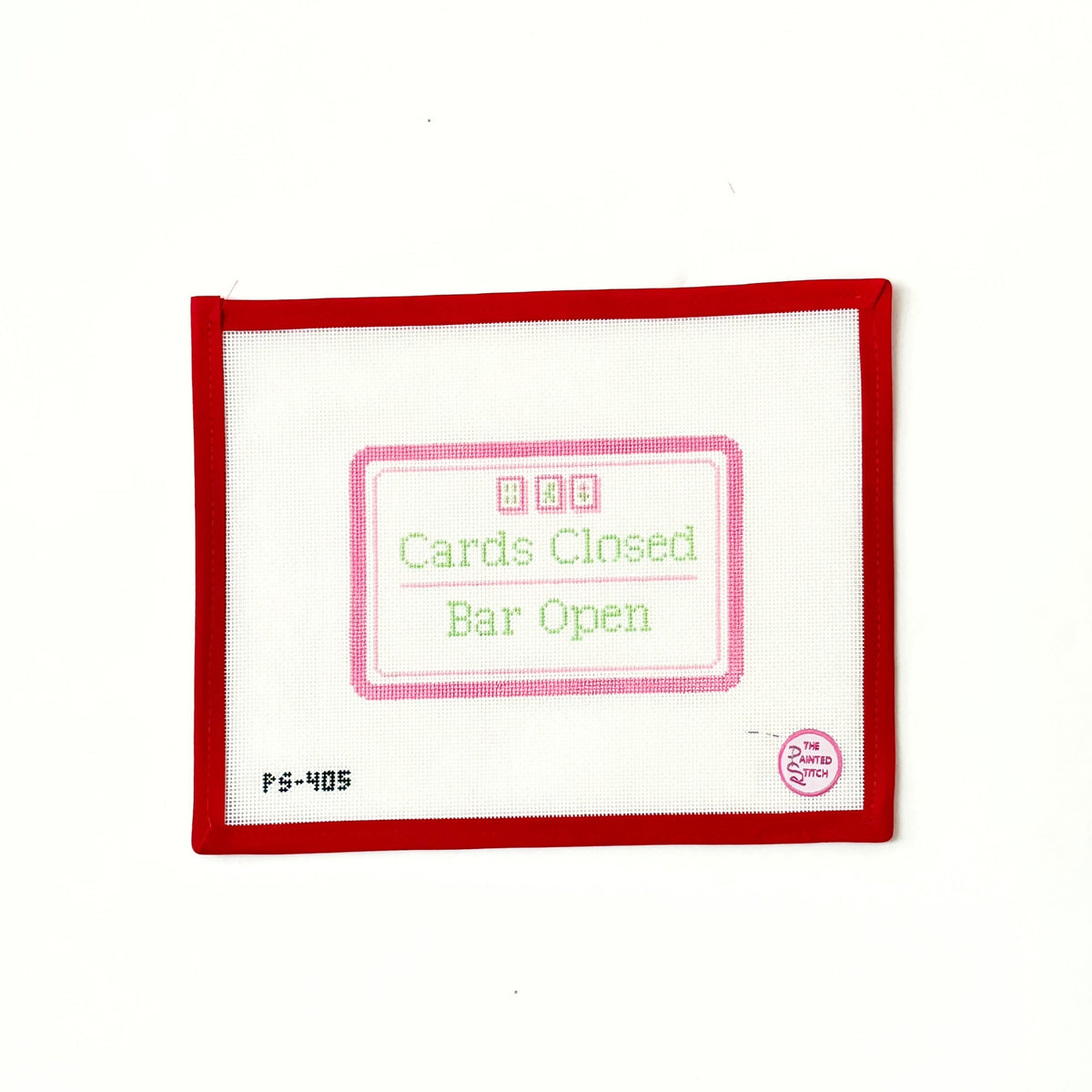 Cards Closed, Bar Open: MahjongPainted StitchCanvasThe Red Thread Atelier