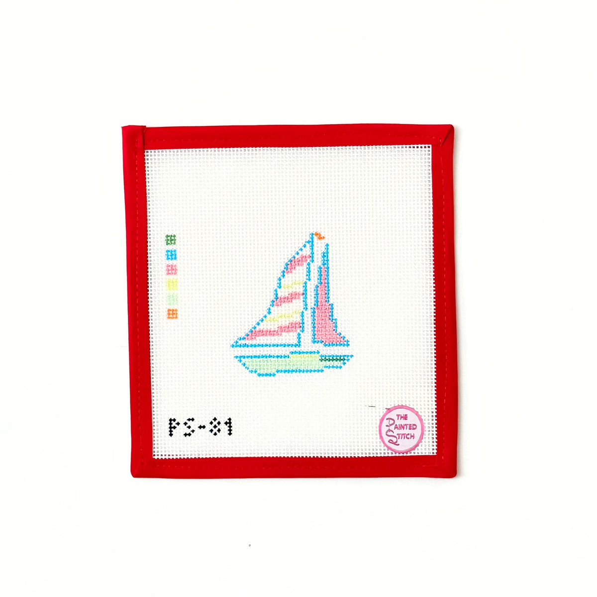 Mini SailboatPainted StitchCanvasThe Red Thread Atelier