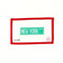 NYC Street Sign: 18 MeshPainted StitchCanvasThe Red Thread Atelier
