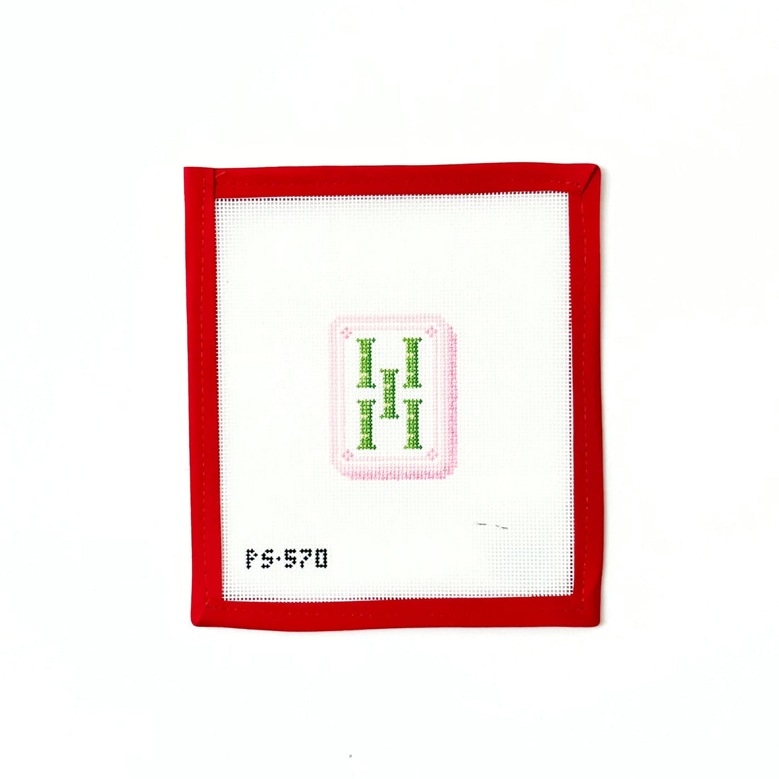Mahjong Tile IndividualPainted StitchCanvasThe Red Thread Atelier