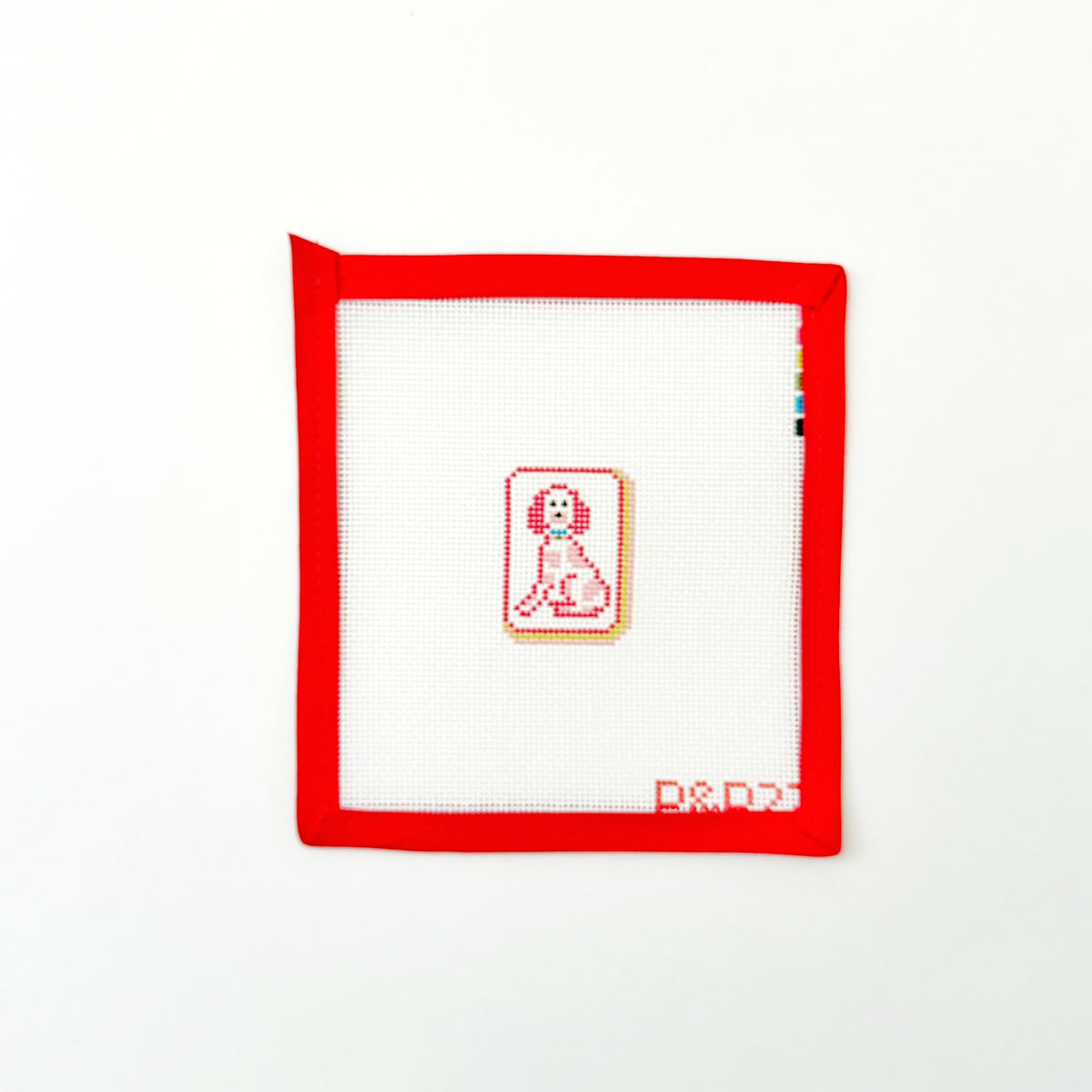 Joker Dog Mahj Tile MiniPenny and PennyCanvasThe Red Thread Atelier