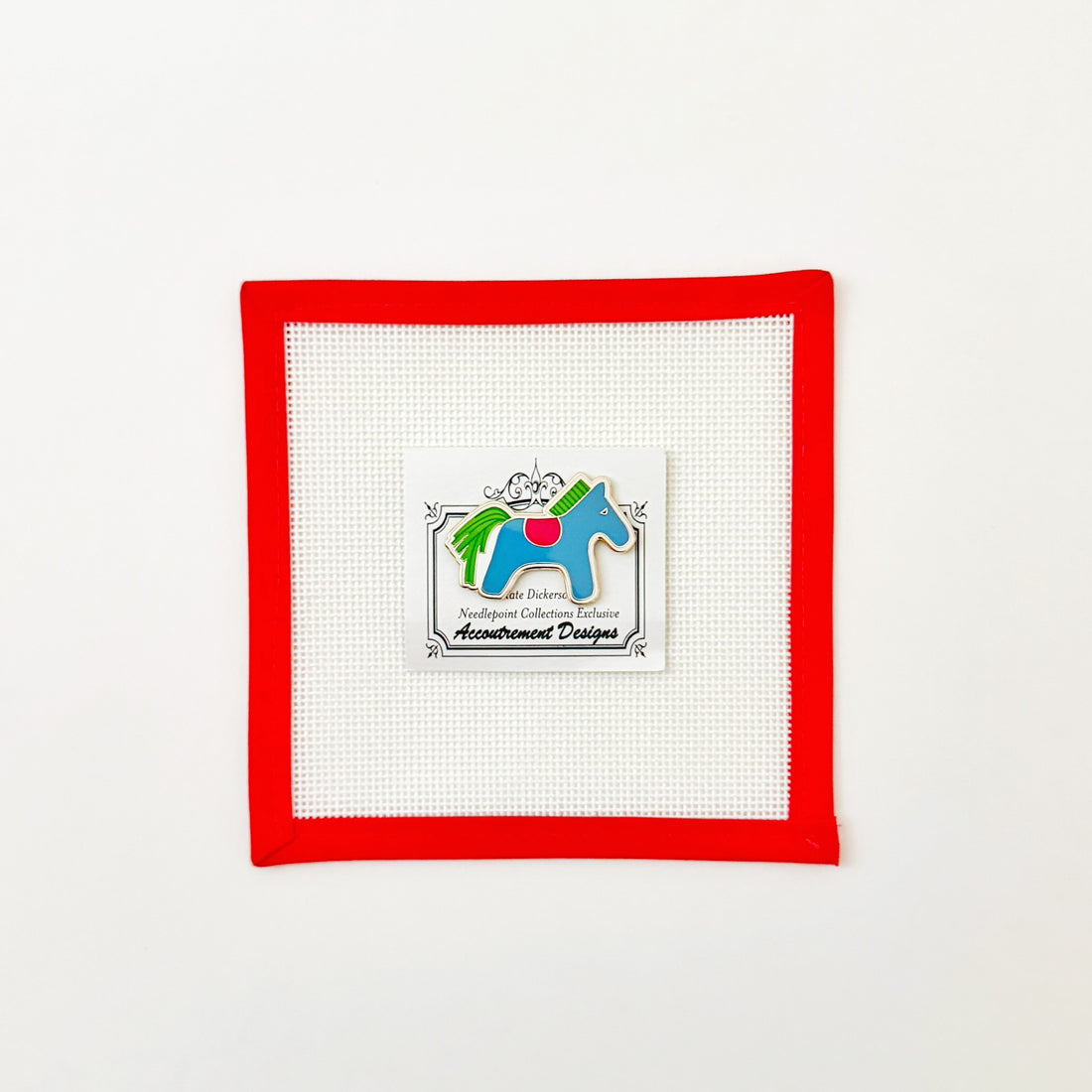 Hermès Horse Needleminder - Blue with Green &amp; MagentaKate DickersonNeedle MinderThe Red Thread Atelier