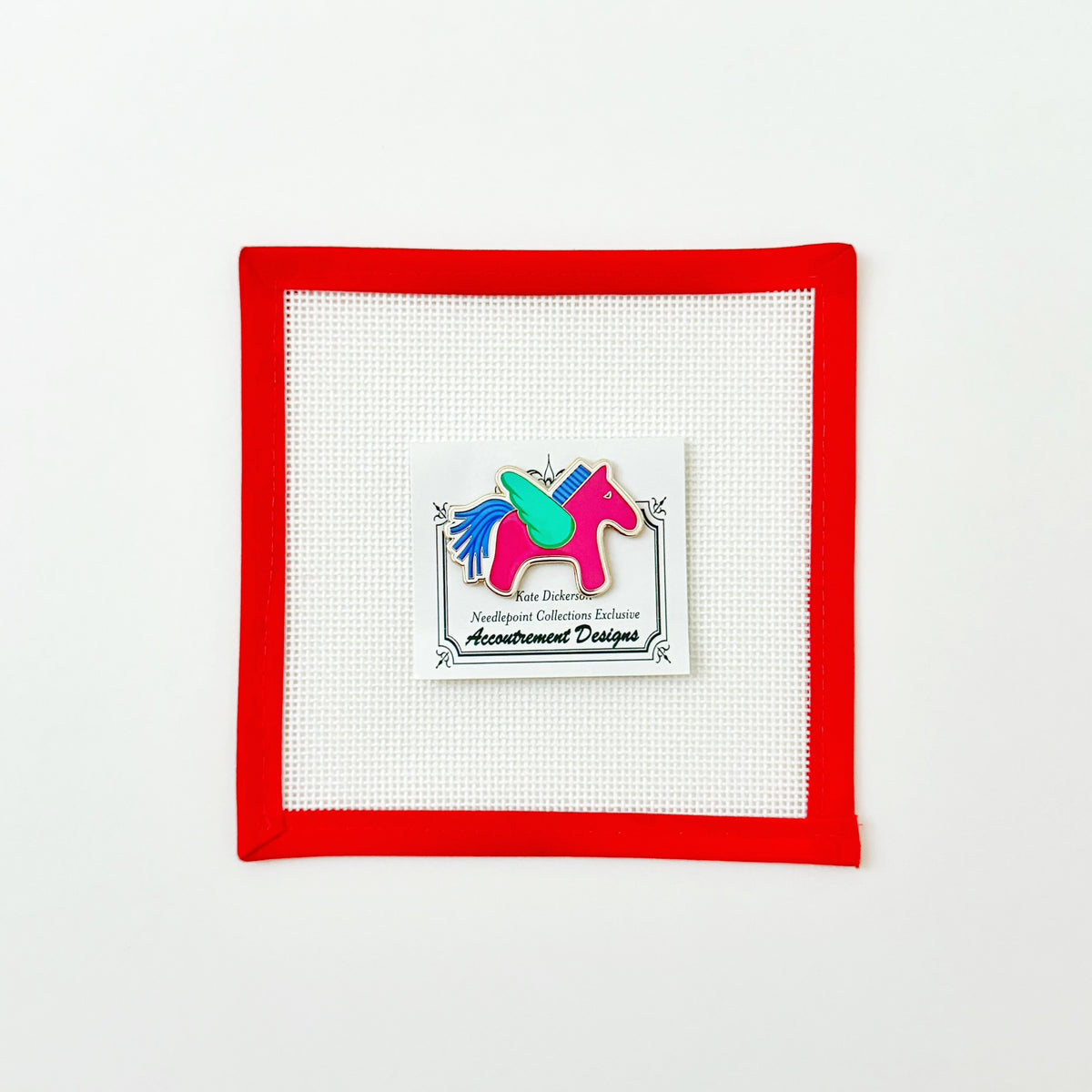 Hermès Pegasus Needleminder - Magenta with Periwinkle &amp; Turquoise