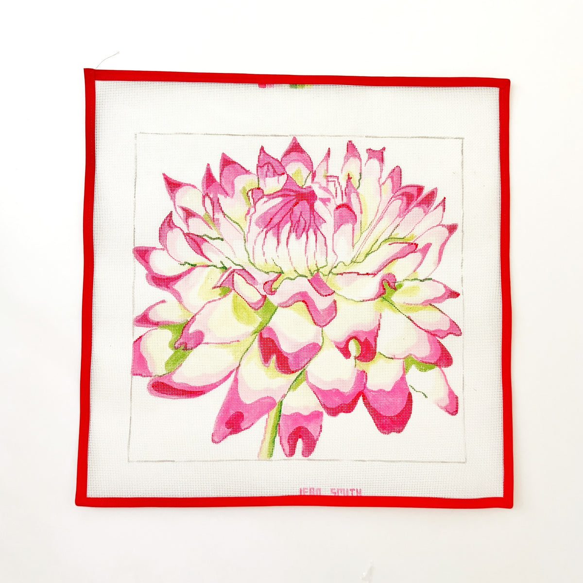 Regal Pink &amp; Green MumJean SmithCanvasThe Red Thread Atelier