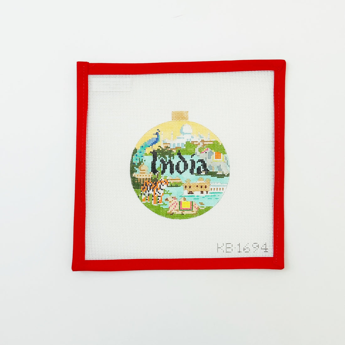 Travel Round - IndiaBradley NeedlepointCanvasThe Red Thread Atelier