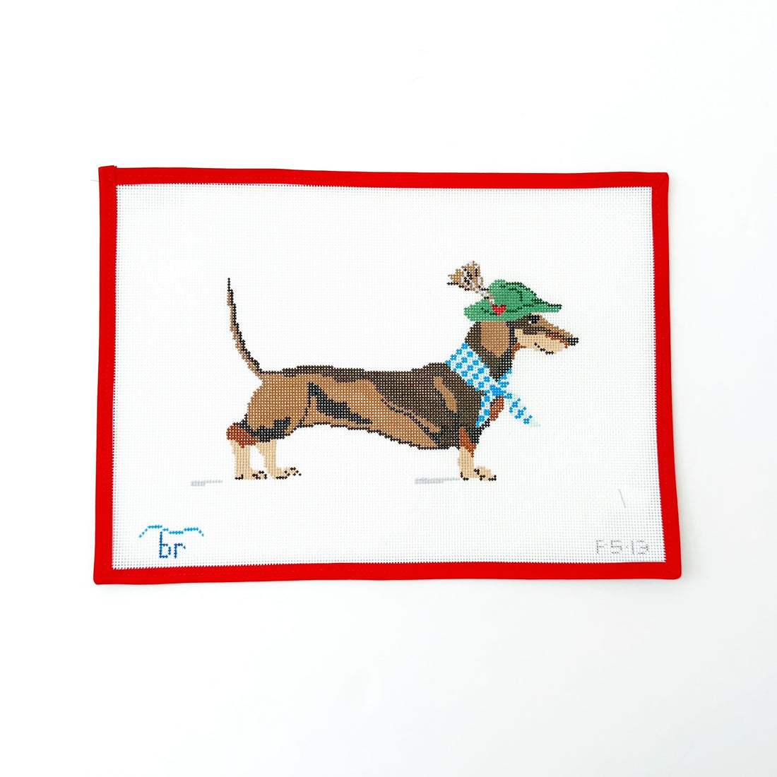 Dackel (Dachshund) on 13 MeshBlue Ridge StitcheryCanvasThe Red Thread Atelier