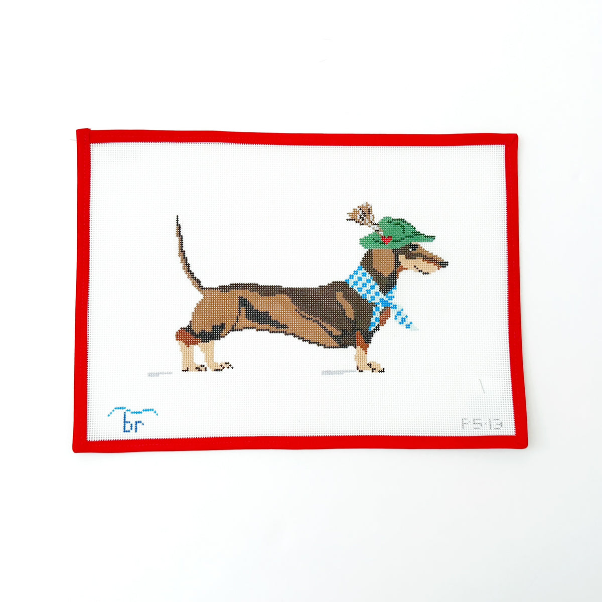 Dackel (Dachshund) on 13 MeshBlue Ridge StitcheryCanvasThe Red Thread Atelier