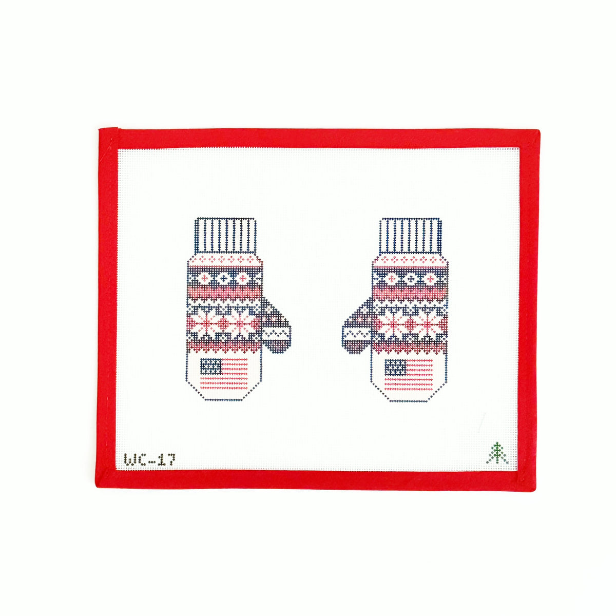 USA Olympic MittensEvergreen NeedlepointCanvasThe Red Thread Atelier