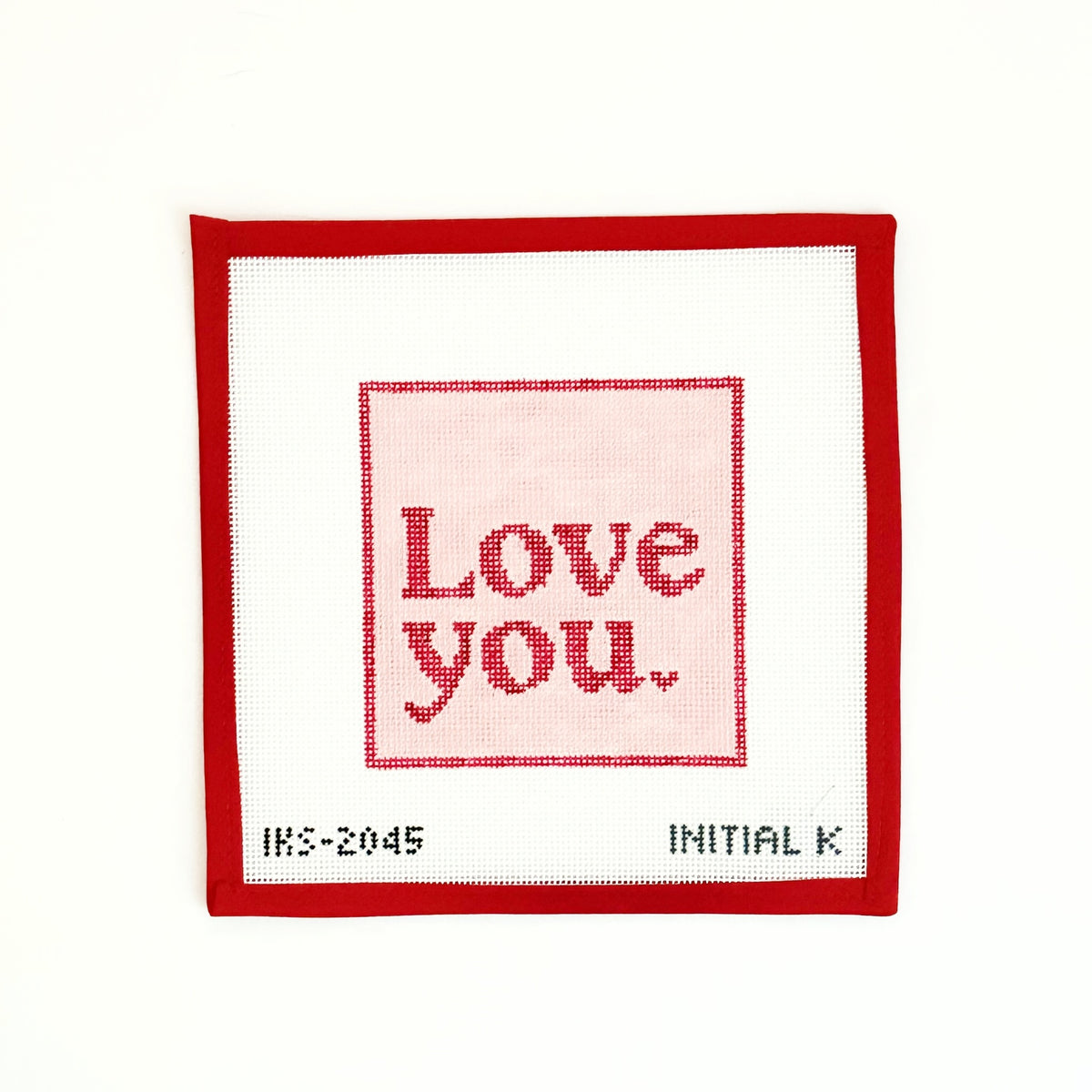 Love YouInitial KCanvasThe Red Thread Atelier