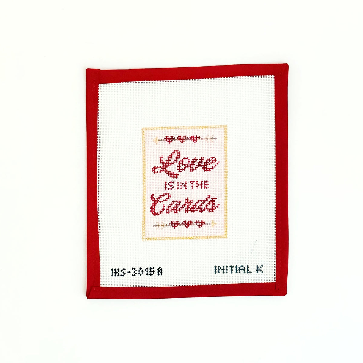 Love CardInitial KCanvasThe Red Thread Atelier