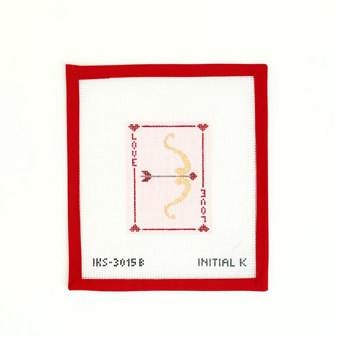 Love Card Cupid BowInitial KCanvasThe Red Thread Atelier