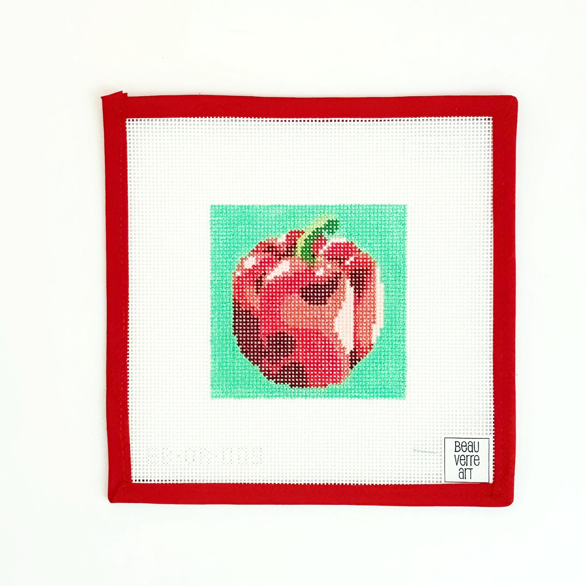 Red Bell Pepper SquareBeau Verre ArtCanvasThe Red Thread Atelier
