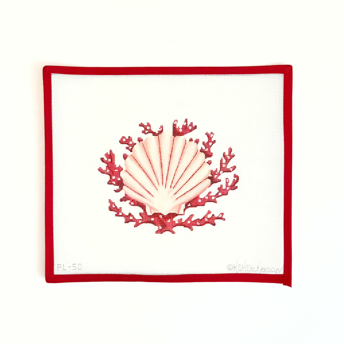 Scallop Shell with Coral