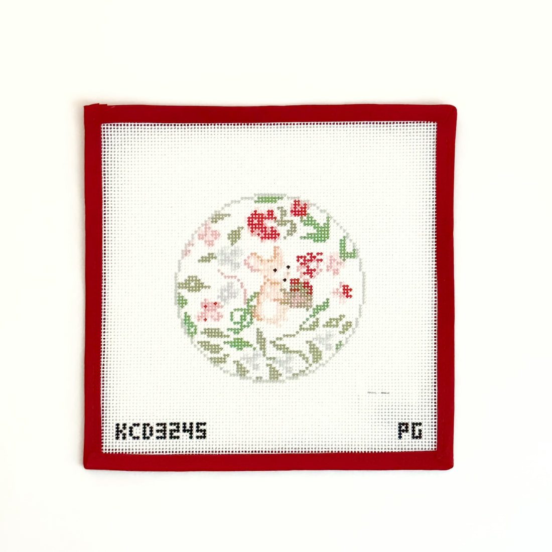 Mouse with Gift RoundKCNCanvasThe Red Thread Atelier