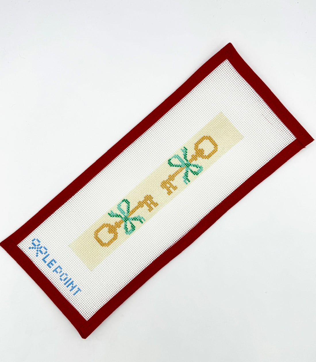 Key Keychain - Ivory & Green