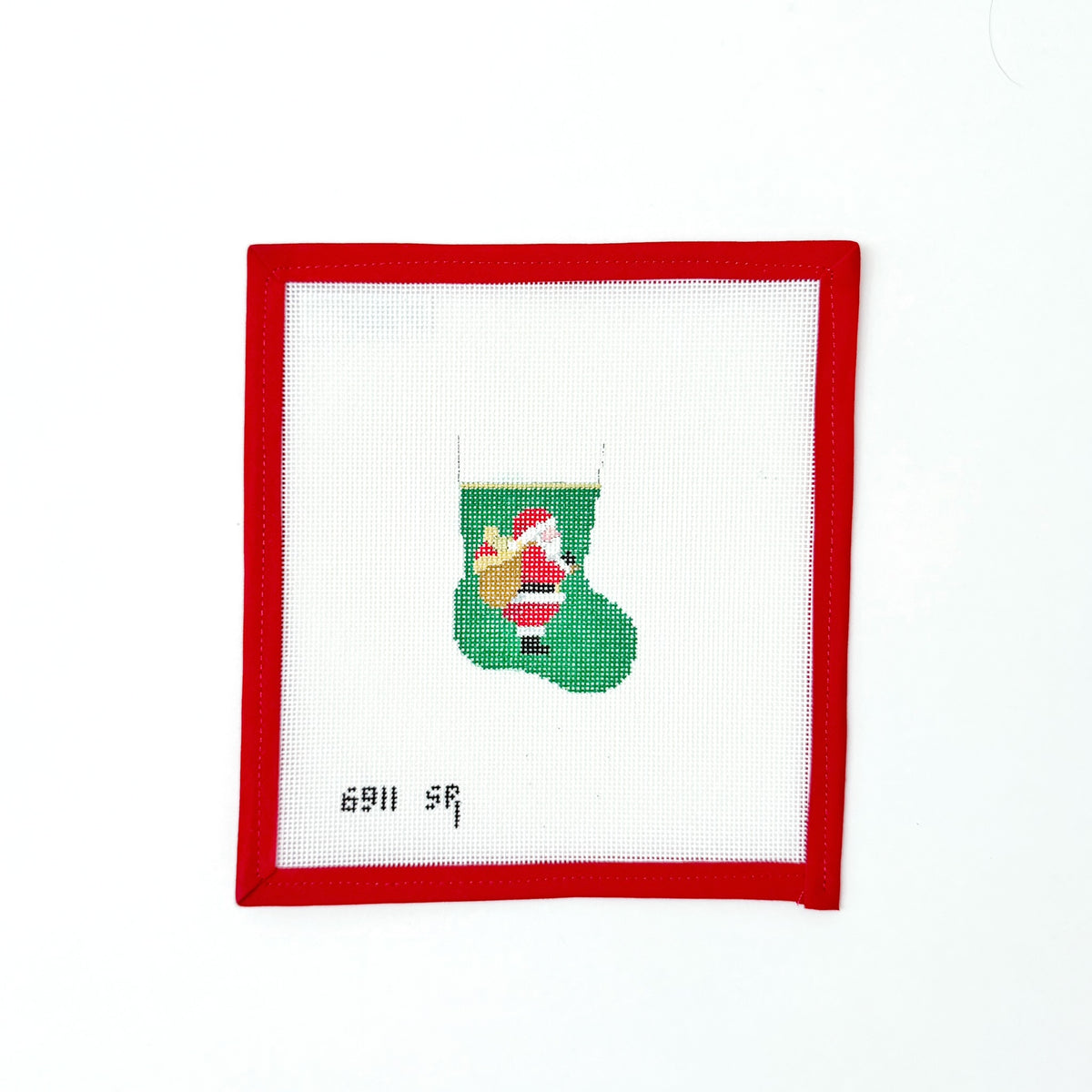 Santa Micro Stocking OrnamentSusan RobertsCanvasThe Red Thread Atelier