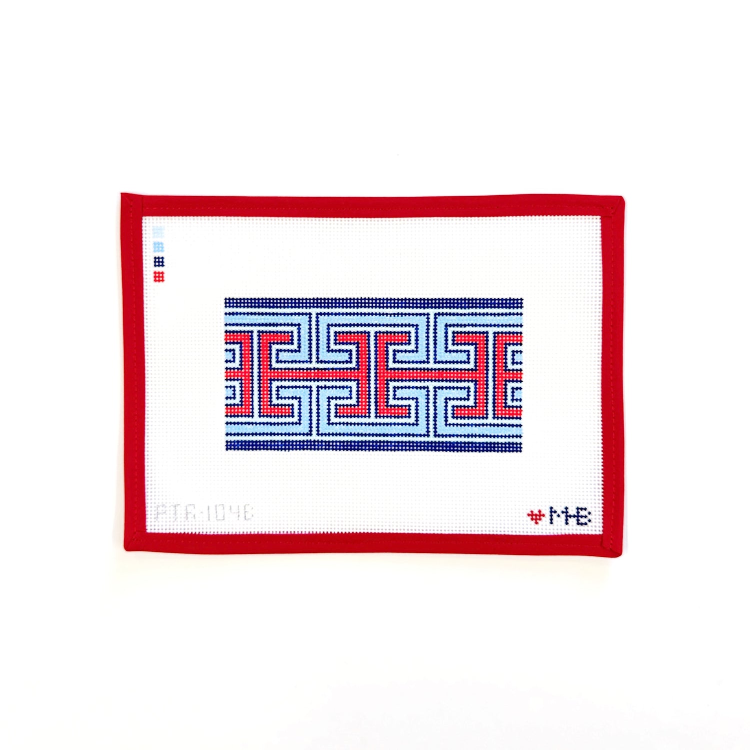 Greek Key Insert - Blue/Red