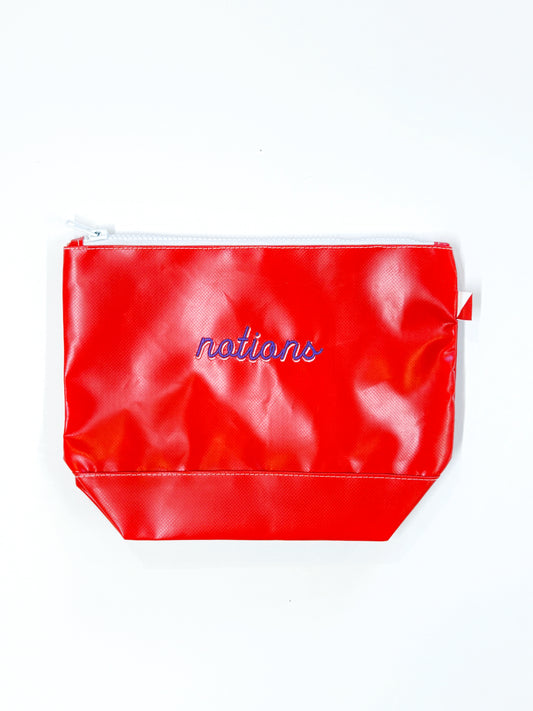 Big Sur Notions Zippered Pouch: Red