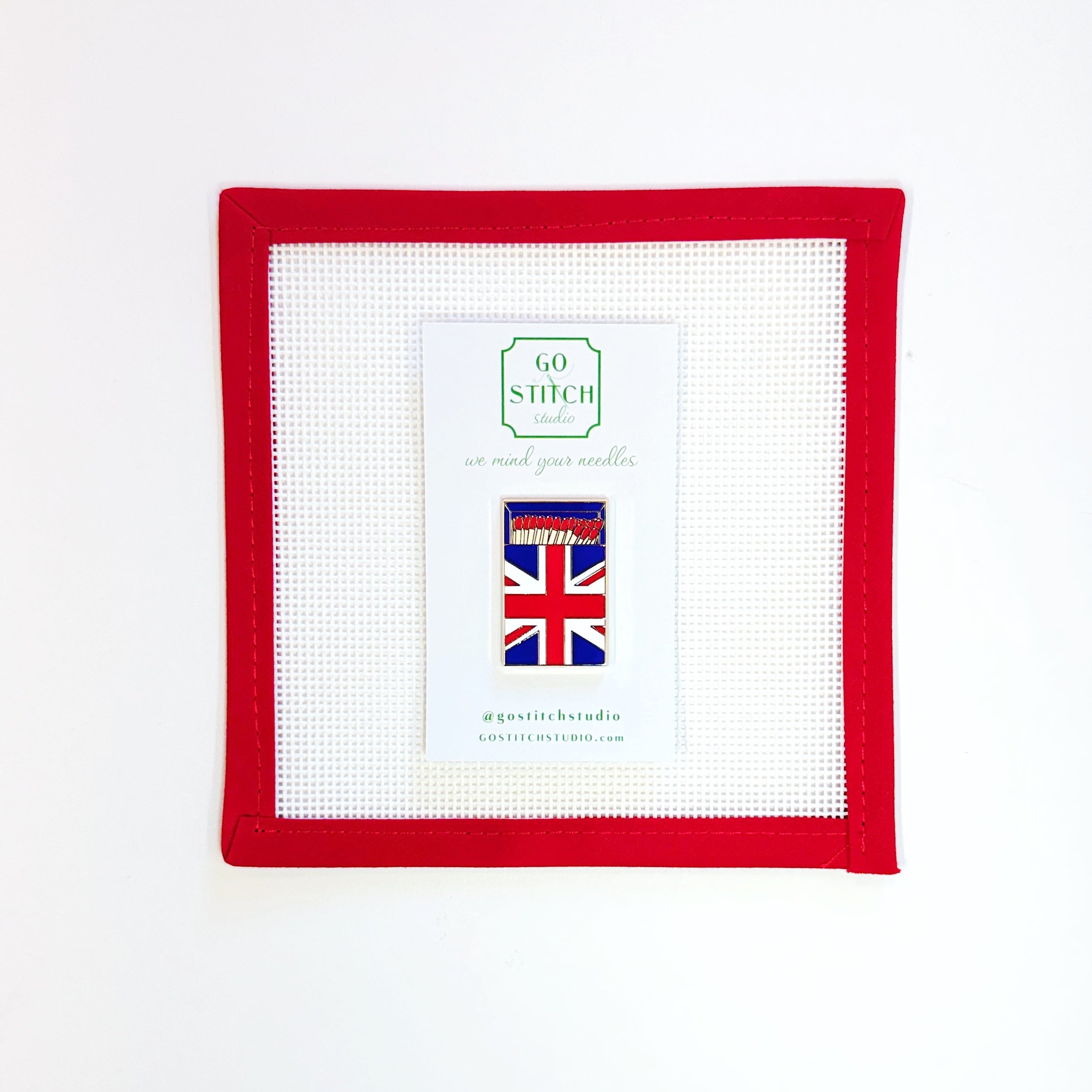 British Flag Matchbox Needle Minder