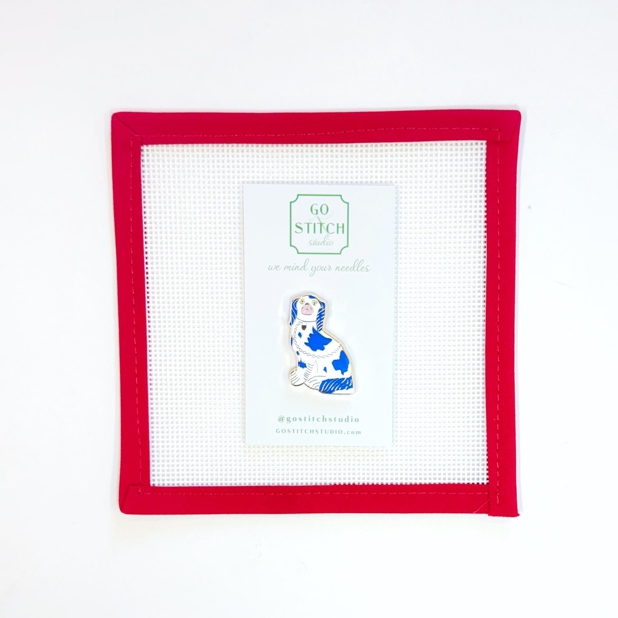 Blue Staffy Dog Needle Minder