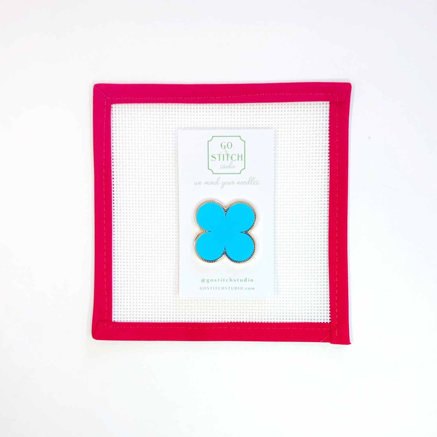 Turquoise Clover Needle Minder