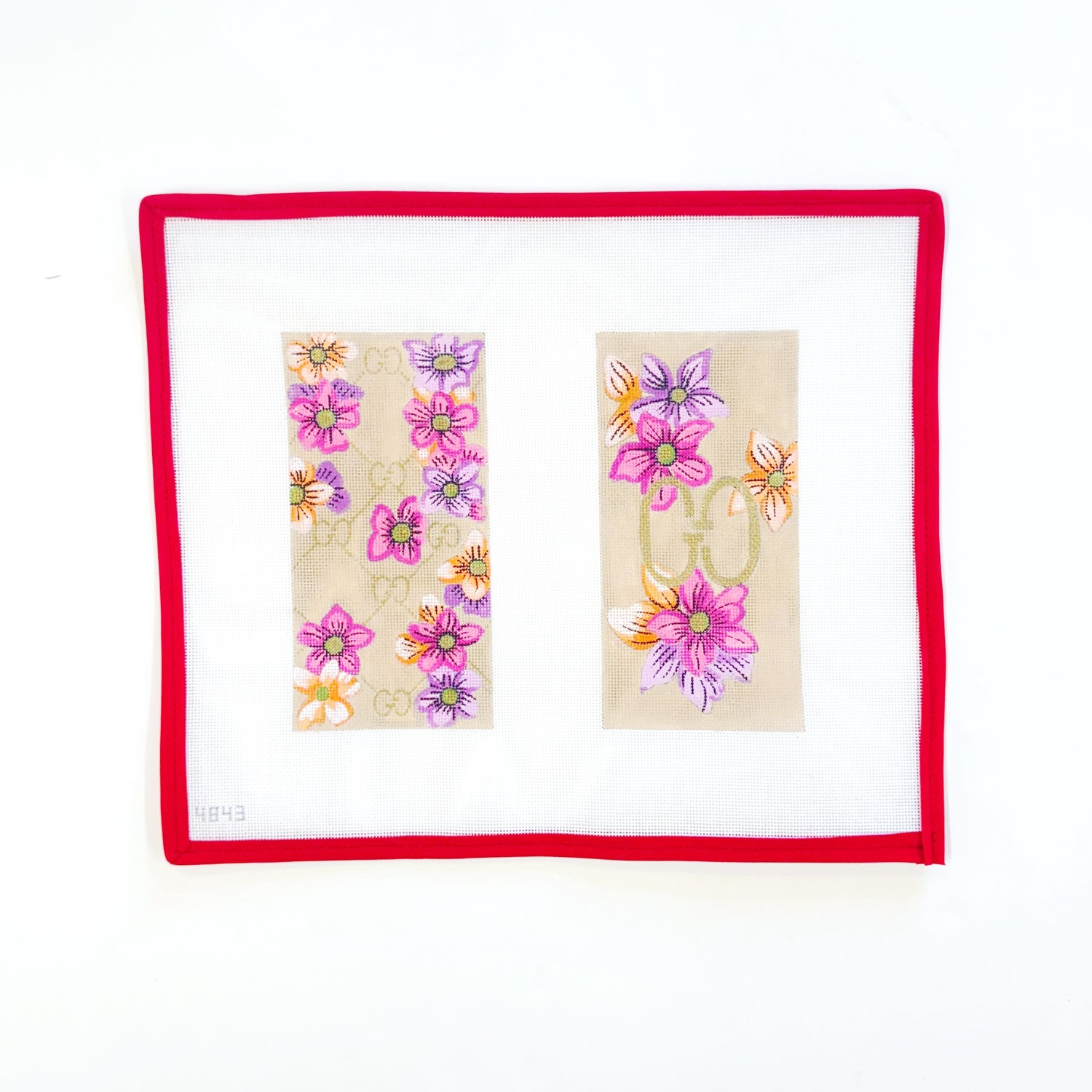 GG tan floral 2 sided EGC