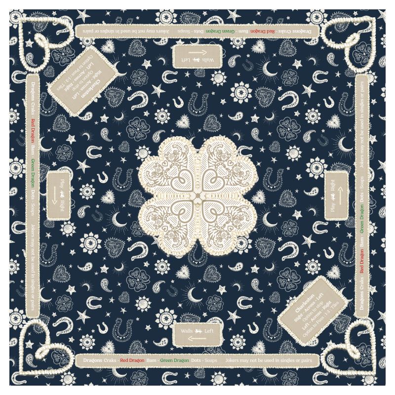 Mahjong Mat -Hearts &amp; Horseshoes