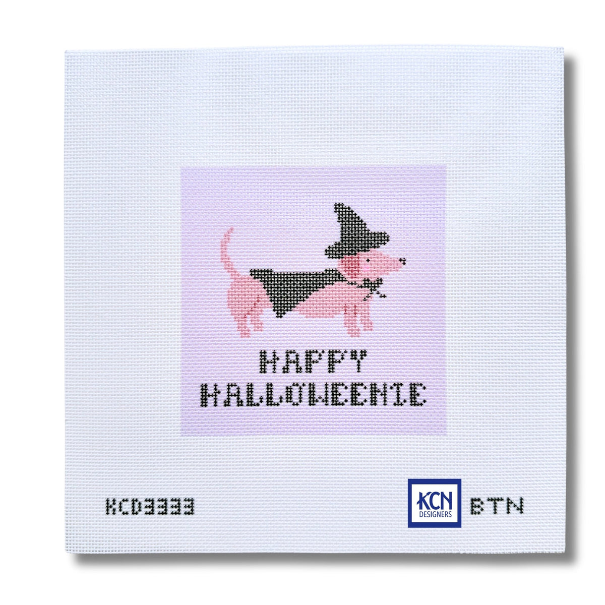 Happy Halloweenie dachshund needlepoint canvas by Blue Tweedia for KCN Designers