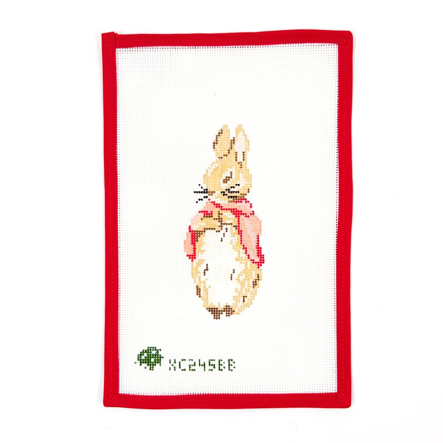 Peter Rabbit - pinkElm Tree NeedlepointCanvasThe Red Thread Atelier