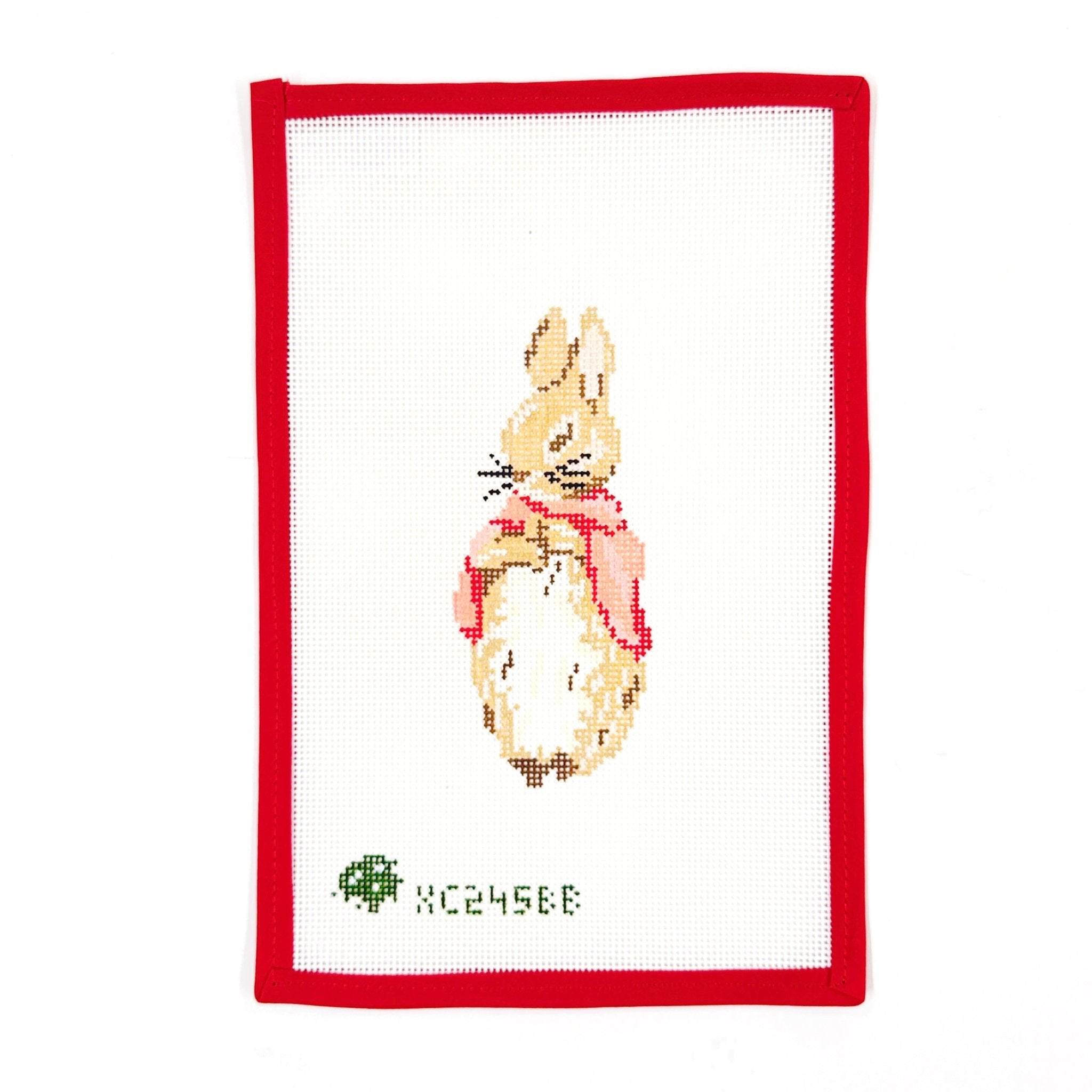 Peter Rabbit - pinkElm Tree NeedlepointCanvasThe Red Thread Atelier