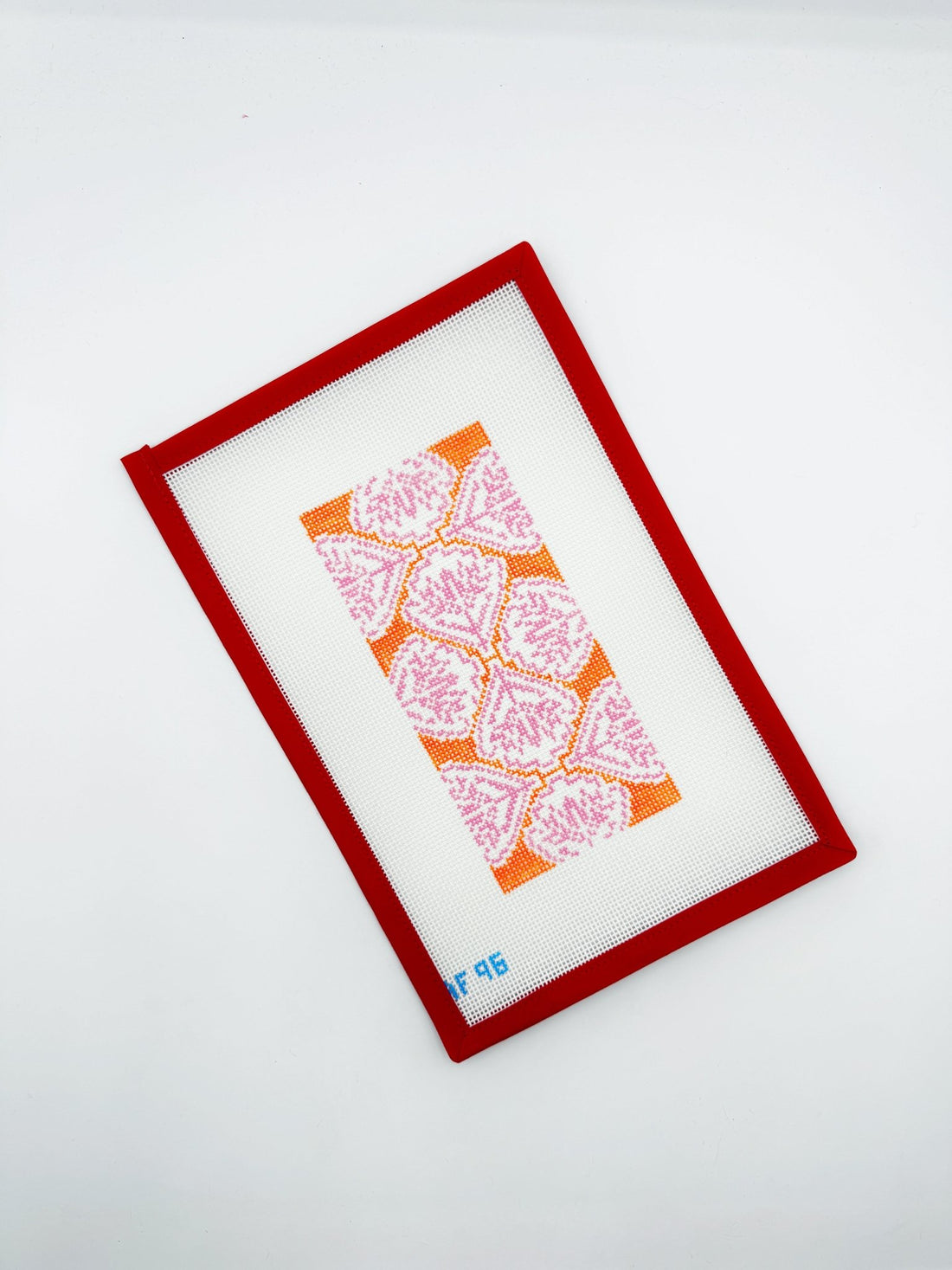 Orange Medallion Eye Glass CaseAnne Fisher NeedlepointCanvasThe Red Thread Atelier