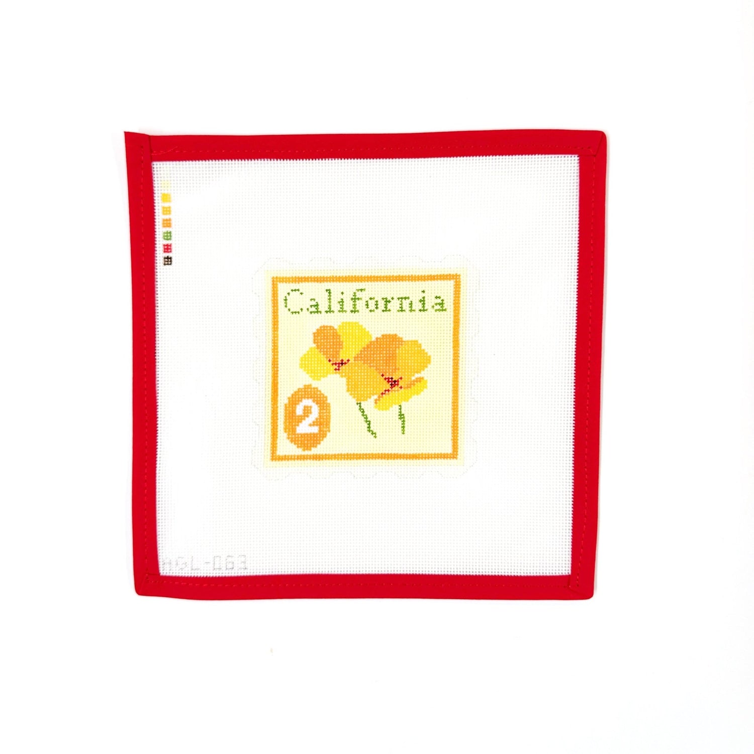California Poppy StampDogwood NeedlepointCanvasThe Red Thread Atelier