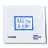 Ski Ya Later luggage tag needlepoint canvas by Giddy Paperie for KCN Designers