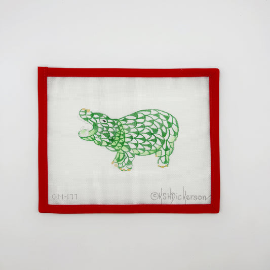 Herend Hippo, green (small)