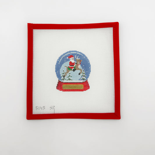 Snow Globe, Santa riding reindeer