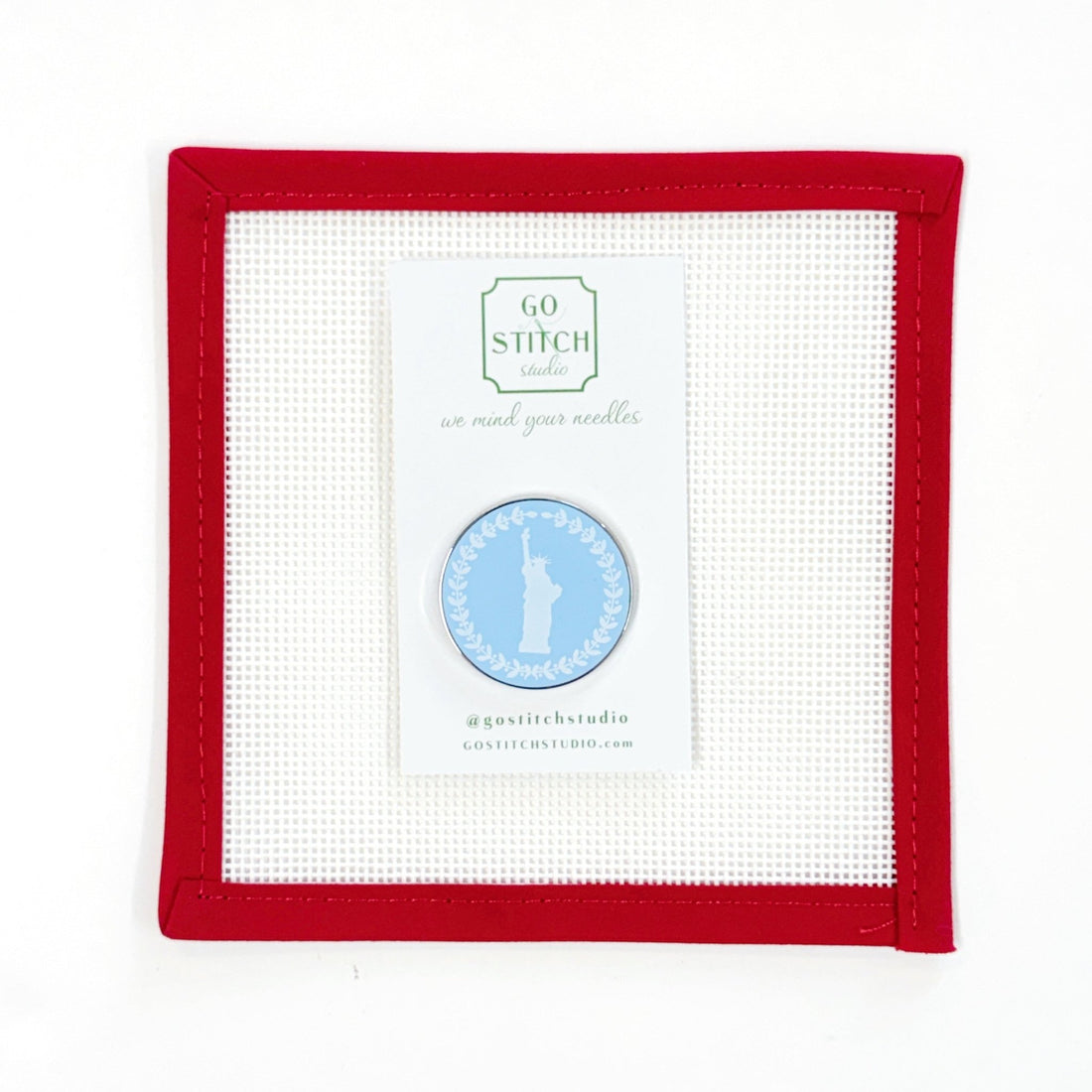 Lady Liberty Cameo NeedleminderGo Stitch StudioNeedleminderThe Red Thread Atelier